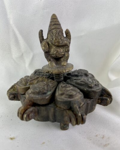 Preserved Kumkum Brass Ganesha Wedding Box - Image 7