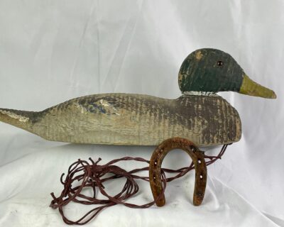 Mallard Decoy with Horseshoe Anchor