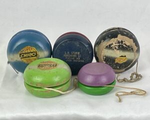 Unique Collection of 1940’s-50’s Wooden Yo-Yo’s