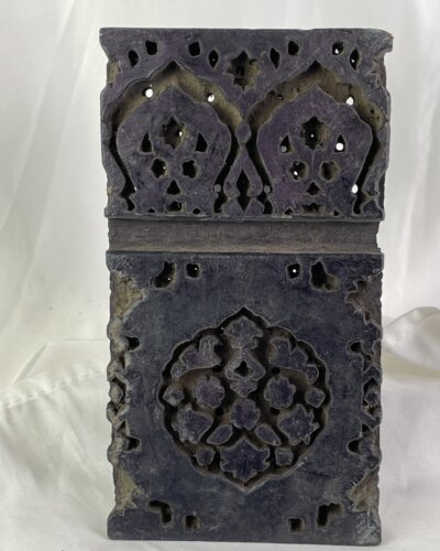 Vintage Old Wooden Textile Printing Block Indian Artisan Hand Carved Press Stamp