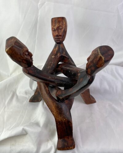 Hand Carved Three African Unity Dancers - Image 4