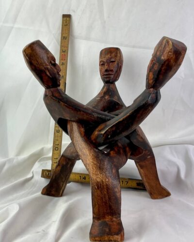 Hand Carved Three African Unity Dancers - Image 5