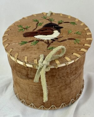 Hand Crafted Birch Basket from the Acho Dene Tribe