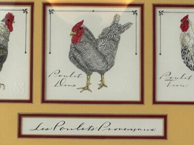 Made in the USA, Embossed lettering, High Quality images of Roosters