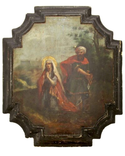 ANTIQUE painting from the mid 1800’s , RUSSIAN ORTHODOX OF SAINT BARBARA