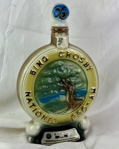 Bing Crosby Jim Beam Vintage Golf  Decanter 1970, National Pro-Am Pebble Beach - Image 3