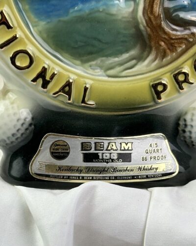 Bing Crosby Jim Beam Vintage Golf  Decanter 1970, National Pro-Am Pebble Beach - Image 4