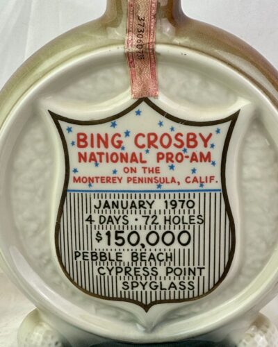 Bing Crosby Jim Beam Vintage Golf  Decanter 1970, National Pro-Am Pebble Beach - Image 5
