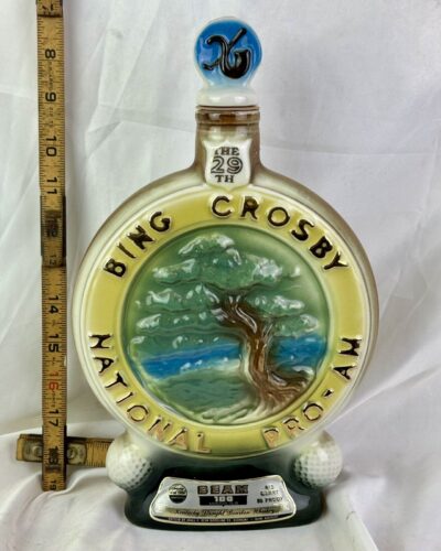 Bing Crosby Jim Beam Vintage Golf  Decanter 1970, National Pro-Am Pebble Beach