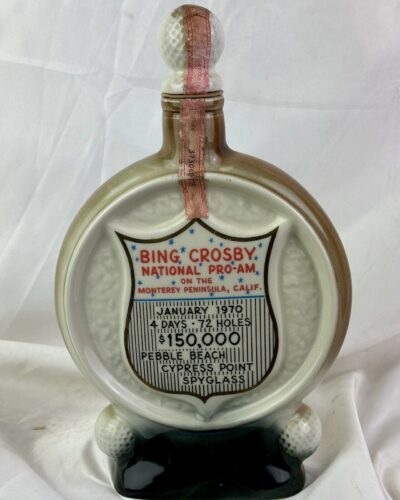 Bing Crosby Jim Beam Vintage Golf  Decanter 1970, National Pro-Am Pebble Beach - Image 6