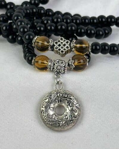 Nepalese stone, and glass Holy Mala, Prayer Beads - Image 3