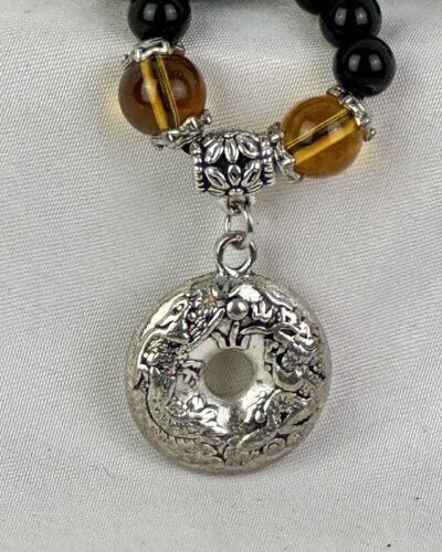 Nepalese stone, and glass Holy Mala, Prayer Beads - Image 4