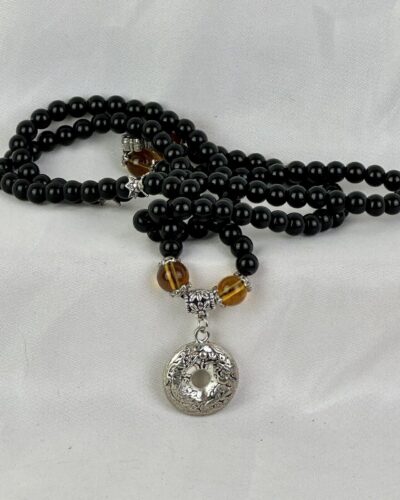 Nepalese stone, and glass Holy Mala, Prayer Beads