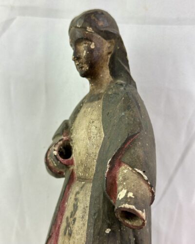 Antique Patina, Wooden Santos Statue - Image 4