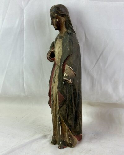 Antique Patina, Wooden Santos Statue - Image 5